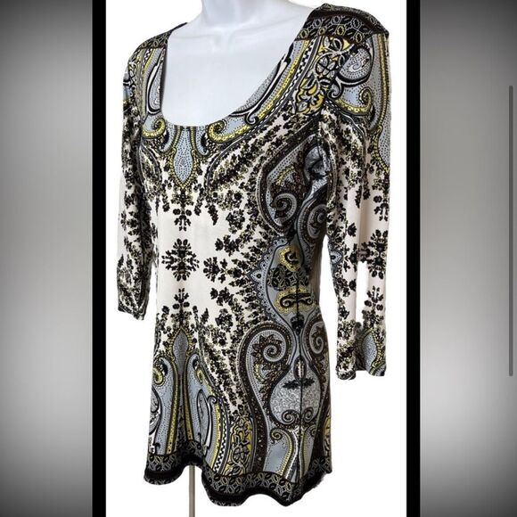 Eva Vorro Paisley Tunic Top - Picture 1 of 10